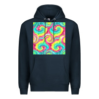 Navy Tie Dye Seamless Pattern Premium Hoodie - BundleAndBundleShop