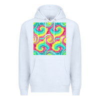 White Tie Dye Seamless Pattern Premium Hoodie - BundleAndBundleShop