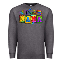 Charcoal Heather proud mama Premium Sweatshirt - Zillion Design Studio