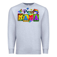 Heather Grey proud mama Premium Sweatshirt - Zillion Design Studio