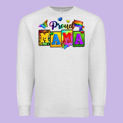 Proud Mama Premium Sweatshirt Designed By Zillion Design Studio
