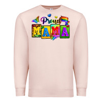 Pale Pink proud mama Premium Sweatshirt - Zillion Design Studio