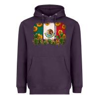 Plum mexican flag Heavyweight Hoodie - Zillion Design Studio