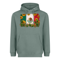 Sage mexican flag Heavyweight Hoodie - Zillion Design Studio