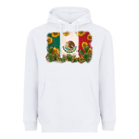 White mexican flag Heavyweight Hoodie - Zillion Design Studio