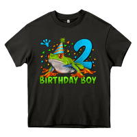 Asphalt birthday boy frog age 2 Heavy Core Tee - LillyAllenDesigns