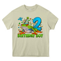 Mossy birthday boy frog age 2 Heavy Core Tee - LillyAllenDesigns