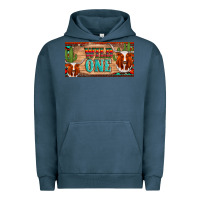 Pigment Midnight Navy texas longhorn wild one cactus licanse plate Urban Hoodie - Artiststas