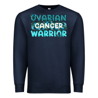 Navy Ovarian Cancer Warrior Premium Sweatshirt - texasbilliewilder