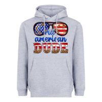 Heather Grey all american dude Heavyweight Hoodie - texasbilliewilder
