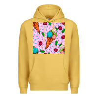 Antique Gold ice cream seamless pattern Premium Hoodie - BundleAndBundleShop