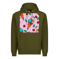 Army Green ice cream seamless pattern Premium Hoodie - BundleAndBundleShop