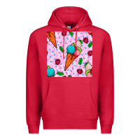 Cardinal ice cream seamless pattern Premium Hoodie - BundleAndBundleShop