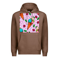 Chestnut ice cream seamless pattern Premium Hoodie - BundleAndBundleShop
