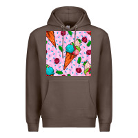 Coffee ice cream seamless pattern Premium Hoodie - BundleAndBundleShop
