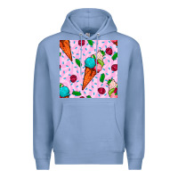 Colony Blue ice cream seamless pattern Premium Hoodie - BundleAndBundleShop