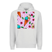 Dove Grey ice cream seamless pattern Premium Hoodie - BundleAndBundleShop
