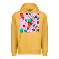 Mustard ice cream seamless pattern Premium Hoodie - BundleAndBundleShop