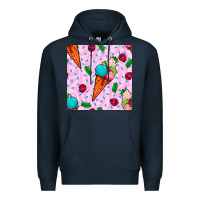 Navy ice cream seamless pattern Premium Hoodie - BundleAndBundleShop