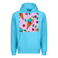 Ocean Blue ice cream seamless pattern Premium Hoodie - BundleAndBundleShop