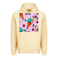 Pina Colada ice cream seamless pattern Premium Hoodie - BundleAndBundleShop