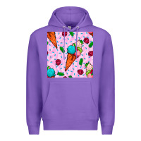 Purple ice cream seamless pattern Premium Hoodie - BundleAndBundleShop