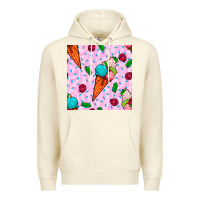 Sandshell ice cream seamless pattern Premium Hoodie - BundleAndBundleShop