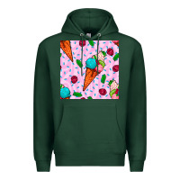 Sports Green ice cream seamless pattern Premium Hoodie - BundleAndBundleShop