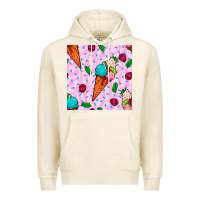 Tofu ice cream seamless pattern Premium Hoodie - BundleAndBundleShop