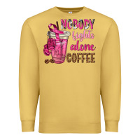 Antique Gold Nobody Fights Alone Coffee Premium Sweatshirt - texasbilliewilder
