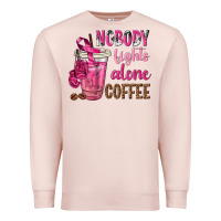 Pale Pink Nobody Fights Alone Coffee Premium Sweatshirt - texasbilliewilder