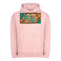 Pigment Salmon just a small town girl wlth gemstone arrow and sunflowers licanse plat Urban Hoodie - Artiststas