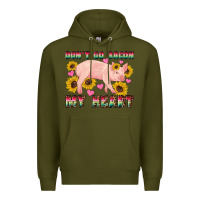 Army Green western don't go bacon my heart pig Premium Hoodie - Artiststas