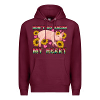 Burgundy western don't go bacon my heart pig Premium Hoodie - Artiststas