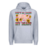 Heather Grey western don't go bacon my heart pig Premium Hoodie - Artiststas