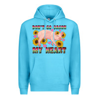 Ocean Blue western don't go bacon my heart pig Premium Hoodie - Artiststas