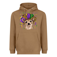 Toasted Coconut mardi gras hat chihuahua Heavyweight Hoodie - RanaPortraitStore