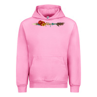 Fuchsia Pink flowers and arrow with gemstone Urban Hoodie - Artiststas