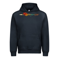 Navy flowers and arrow with gemstone Urban Hoodie - Artiststas