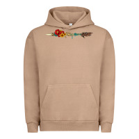Pigment Burro flowers and arrow with gemstone Urban Hoodie - Artiststas