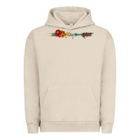 Pigment French Oak flowers and arrow with gemstone Urban Hoodie - Artiststas