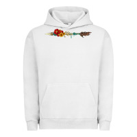 Pigment Lunar Rock flowers and arrow with gemstone Urban Hoodie - Artiststas