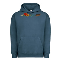 Pigment Midnight Navy flowers and arrow with gemstone Urban Hoodie - Artiststas