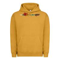 Pigment Peanut Butter flowers and arrow with gemstone Urban Hoodie - Artiststas