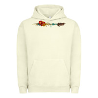 Pigment Pistachio flowers and arrow with gemstone Urban Hoodie - Artiststas