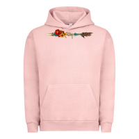 Pigment Salmon flowers and arrow with gemstone Urban Hoodie - Artiststas