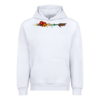 White flowers and arrow with gemstone Urban Hoodie - Artiststas
