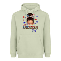 Matcha all american girl messy bun Heavyweight Hoodie - texasbilliewilder
