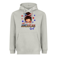 Moon Dust all american girl messy bun Heavyweight Hoodie - texasbilliewilder