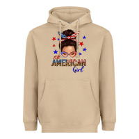 Mushroom all american girl messy bun Heavyweight Hoodie - texasbilliewilder